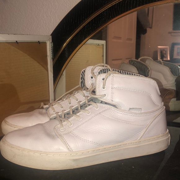 Vans Other - White leather vans, not been used not my size.